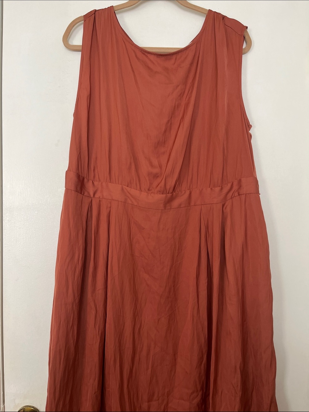Loft Plus Sleeveless Maxi Dress in Rust Red